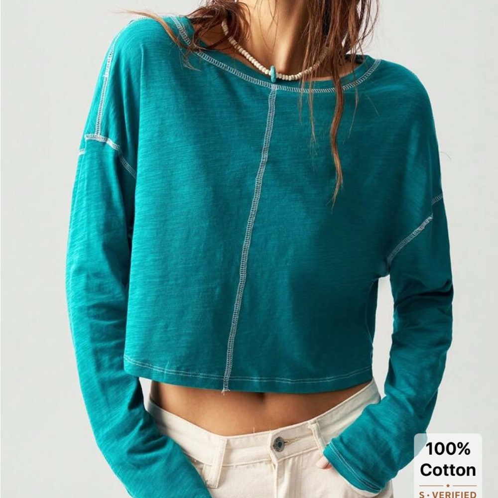 Teal Long Sleeve Women's Top
